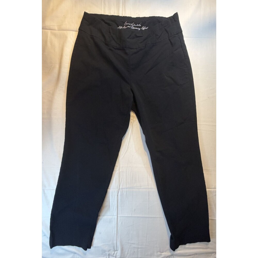 Gloria Vanderbilt Sz 12P Black All-Around Slimming Effect Pull On Jeans Leggings